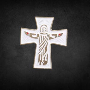 Aztec Savior Lapel Pin - Christian Cross Lapel Pin, Faith Lapel Pin, Spirituality Pin, Divine Lapel Pin, Religious Faithful Pin