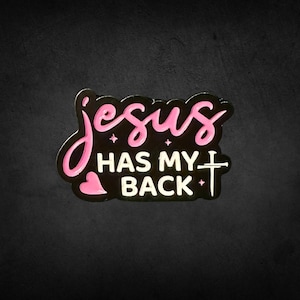 Jesus Has My Back – Faith-Inspired Enamel Pin - Christian Motivation Accessory - Jesus Pin - Faith Pin - God Is Good Pin - Pray Bible Pin