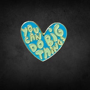 Big Dreams Lapel Pin - Heart Lapel Pin, Motivational Pin, Inspirational Pin, Positive Energy Pin, Stylish Heart Pin, Minimalist Pin