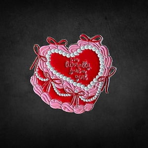 I&#39;m Literally Just a Girl  Lapel Pin - Coquette Heart Lapel Pin - Feminine Gift Idea - Lapel Pin - Cute Enamel Pin - Badges