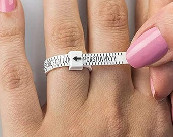 UK Ring Sizer Adjustable Ring Gauge Ring Size Guider Ring Size Tool  British Finger Measure Gauge Women & Men