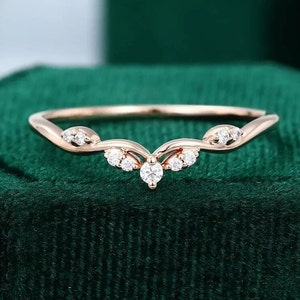 Moissanite Round Diamond  Band Wedding Band Stackable Band Engagement Band Sterling Silver S925 Moissanite Wedding Band,