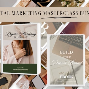 Ultimate Digital Marketing Masterclass Bundle Digital Marketers and Faceless Accounts w/ PLR + MRR,  Resellable Digital Products