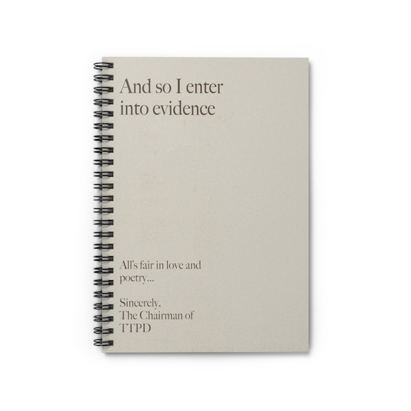 Taylor Swift The Tortured Poets Department-inspired notebook