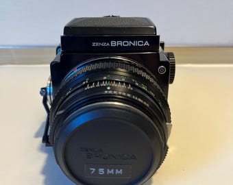 Zenza Bronica ETRS W/ 75mm 2.8, WLF Finder and 120 Film Back