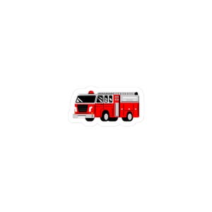 Adesivos de caminhão de bombeiros com recortes, decoração de quarto infantil, adesivos para laptop, presentes divertidos para bombeiros, materiais escolares
