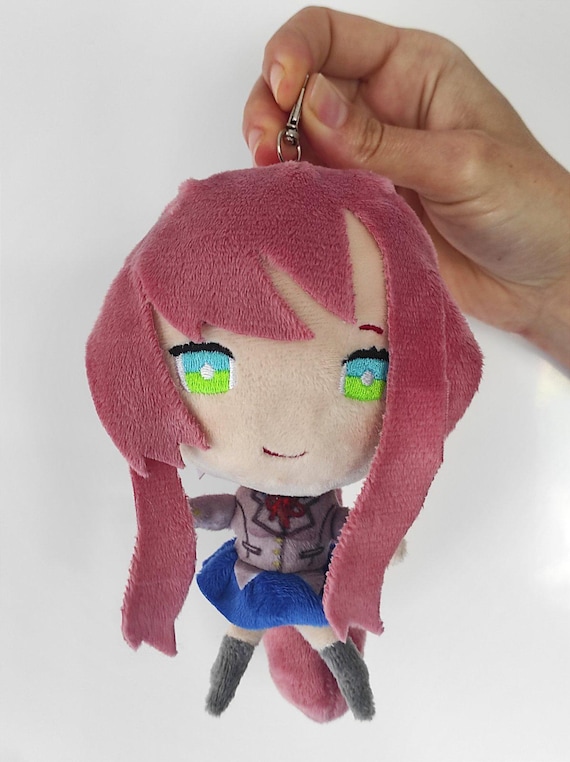 Monika DDLC Plush Keychain - Etsy