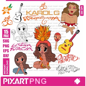 Karol g Tropicoqueta nieuw album SVG & PNG, clipartbestanden voor Cricut, perfecte KG beker wrap, sticker, ambachtelijke sublimatie, digitale download