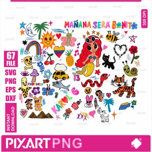 karol g SVG & PNG, manana sera bonito clipart files for Cricut, perfect KG tumbler wrap, jar glass, shirt png sublimation, digital download