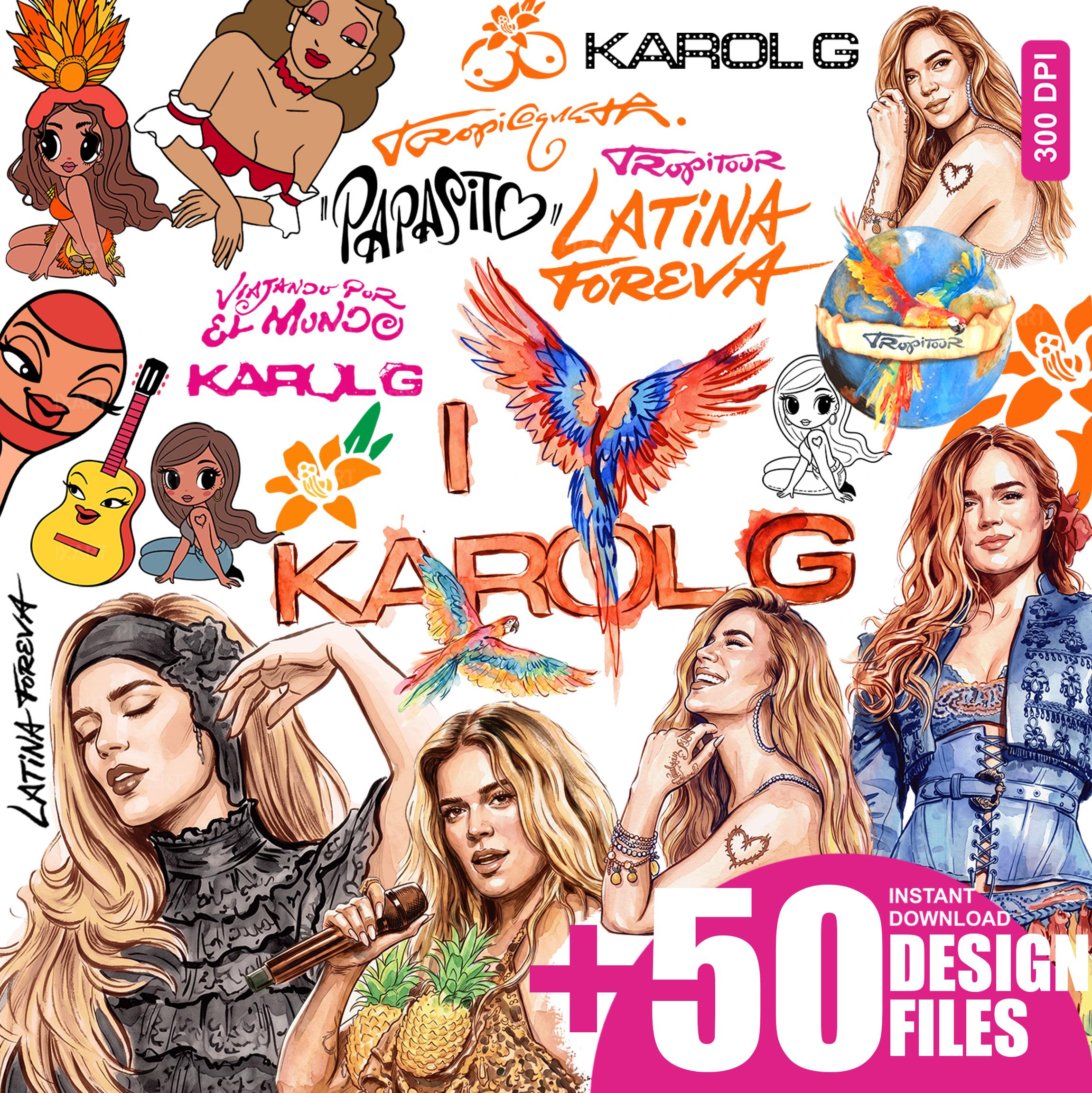 Karol g Tropicoqueta ニューアルバム SVG & PNG、Cricut 用クリップ