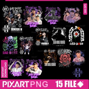 Junior H Sad Boyz 4 Life ii png, Corridos Tumbados PNG, Mente Positiva Tour Merch for Cricut, Belicos Sublimation Design, Instant Download