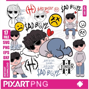 Sad Boyz PNG and SVG Junior H Corridos Tumbados Design  Mente Positiva Sublimation Clipart for Cricut Shirts & Tumblers,  Digital Download