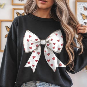 Valentines Day Heart Coquette Bow PNG, Retro Valentine Shirt Design ...