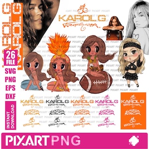 Karol G Tropicoqueta Album SVG PNG Clipart - Cricut, Tumbler, Sticker (Download digitale)
