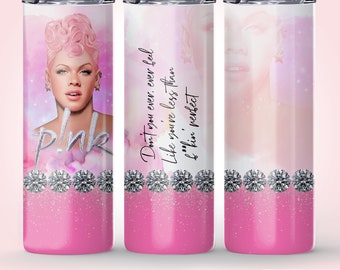 Pink Singer Tumbler Wrap Sublimation png 20oz skinny / Bubblegum Pink Summer Carnival 2024 Tour Tumbler png , Pink Tour Tumbler png