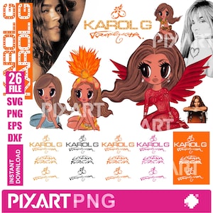 Karol G Tropicoqueta New Album SVG PNG Clipart - Cricut, Tumbler, Sticker (Digital Download)