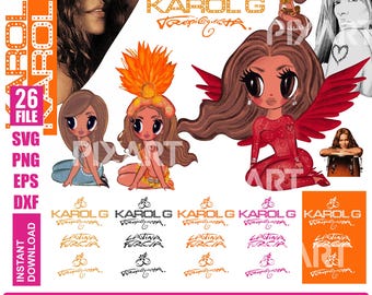 Karol G Tropicoqueta New Album SVG PNG Clipart - Cricut, Tumbler, Sticker (Digital Download)