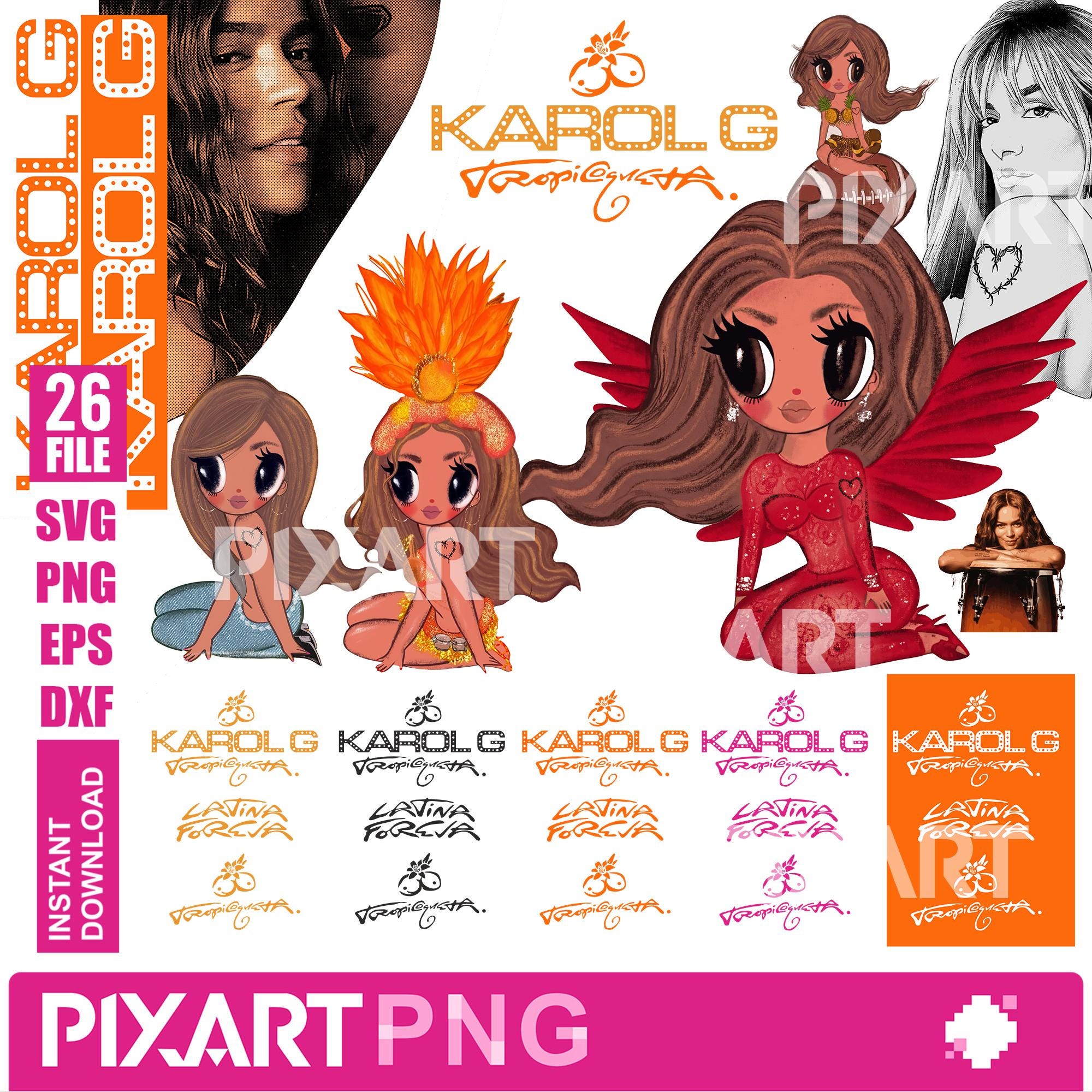 Karol G Tropicoqueta New Album SVG PNG Clipart - Cricut, Tumbler