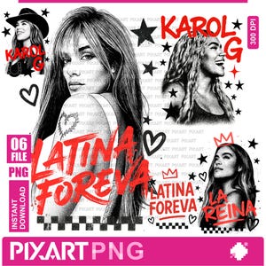 Karol G Tropicoqueta PNG, Mañana Será Bonito digitale download, La Bichota Cricut-bestand, Latina Foreva shirtontwerp voor sublimatie