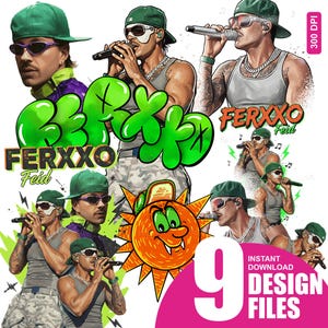 Feid Ferxxo Graphic Tour 2025 Sublimeringsdesign (digital nedladdning av PNG)