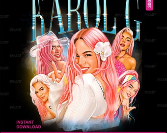 Karol G Tour PNG for Bichota Season, Digital Download with Manana Sera Bonito Design, Karol G Vintage Graphic Tee PNG, Digital Download