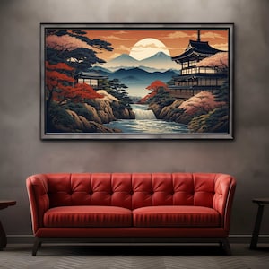 Hokusai Wall Art, Mount Fuji Japanese Wall Decor, Printable Vintage Japanese Landscape Artwork, Great Wave Digitals, Japanese Art Print