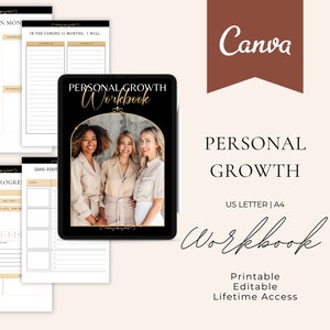 Personal Growth Workbook Planner Development Journal for Personal Enhancement Digital Tool for Personal Development Planning by Luxedox