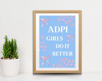 ADPI Poster / Alpha Delta Pi / ADPI Wall Art / ADPI Graphic / Alpha Delta Pi Wall Art / Sorority Life / Greek Life / adpi / Alpha Delta