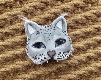 Snow Leopard/siberian Tiger Therian Mask - Etsy