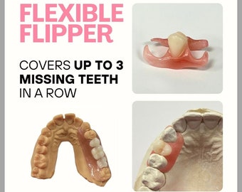 Flexible Flipper. Comfortable Solution for up to 3 missing teeth in a row. Nesbit Flipper with Impression Kit. Flexible Partial Solution.