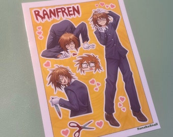 Ranfren Sticker Sheet - Randal Ivory | 5”x7” | Laminated + UV Resistant