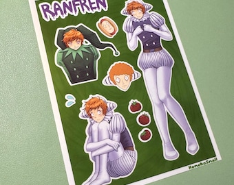 Ranfren Sticker Sheet - Luther Von Ivory | 5”x7” | Laminated + UV Resistant