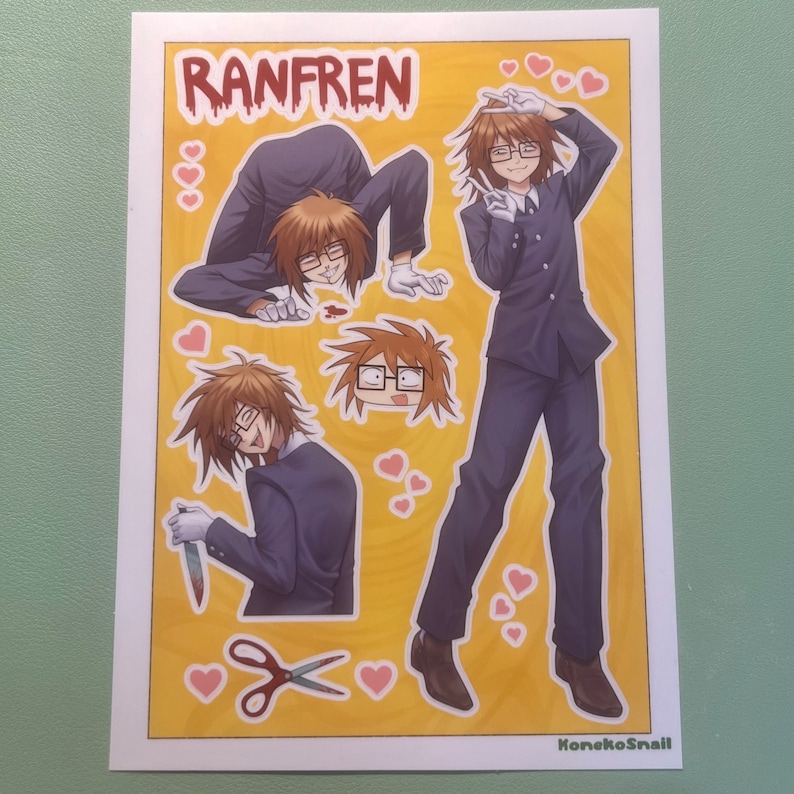 Ranfren Sticker Sheet Randal Ivory 5x7 Laminated UV Resistant Etsy
