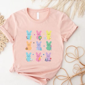 Teacher Easter Bunny Shirt, Teacher Shirt, Easter Gifts Teachers Peeps Shirt, Teaching Little Bunnies Shirt, Easter Gift for Kids,Cute Bunny