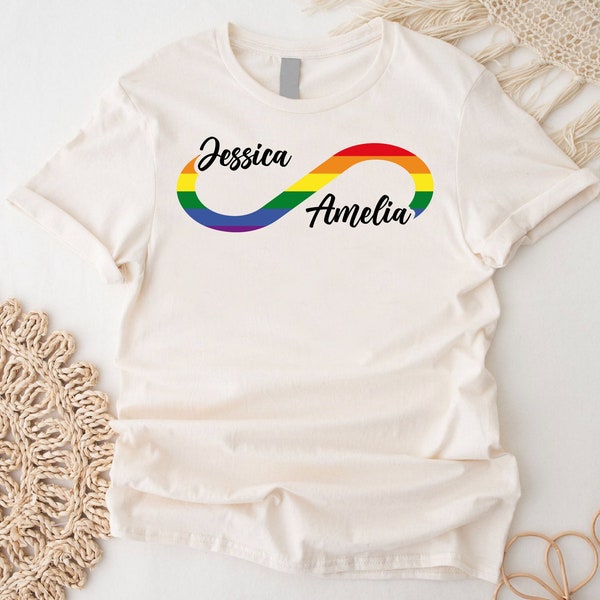 LGBT Couple Shirt,Gay Bachelorette Party,Lesbian Couple Shirts,Matching Pride Shirt,Gay Wedding Gift,Custom Name Shirt,Gift For LGBTQ Couple