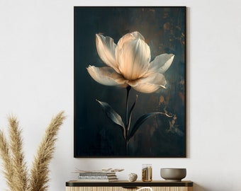 Decorazione murale stampabile con fiori scuri e malinconici - Dark Academia Cottagecore Home Decor / 355