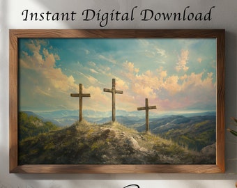 Easter Samsung Frame TV Wallpaper Christian Jesus Resurrection Art Frametv Easter Decor He Is Risen