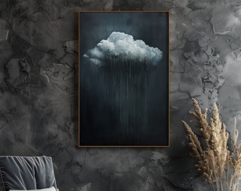 Dark Academia Cloud Print: Moody Gothic Wall Art (Digital Download)