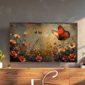 Summer Butterflies Samsung Frame TV Art Boho Home Decor Cottagecore TV Digital Download