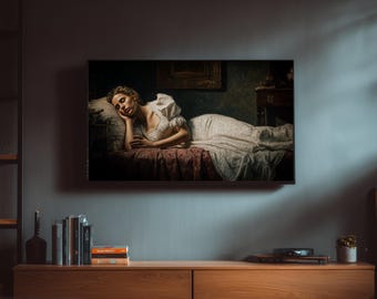 Samsung Frame TV Art: 18th Century Sleeping Beauty Portrait (Digital Download)