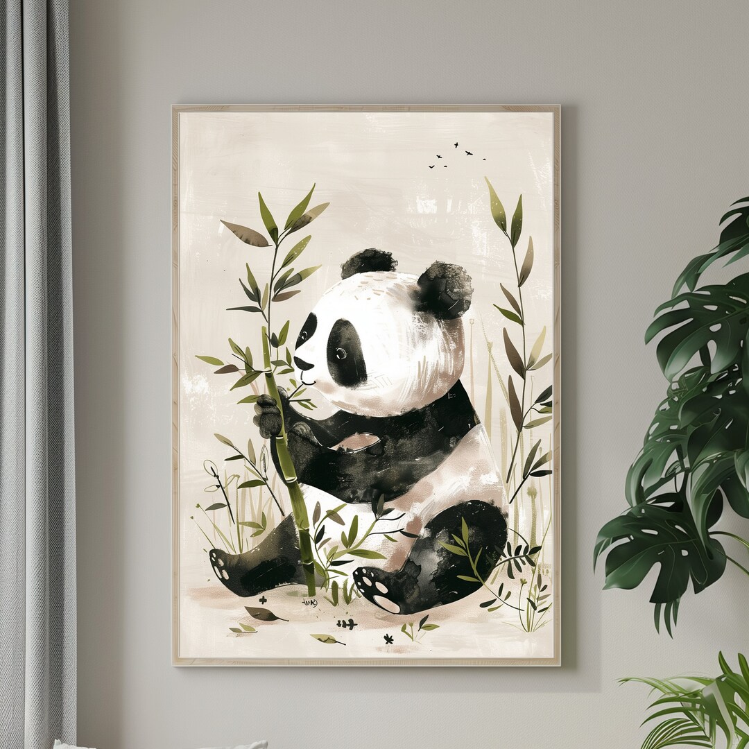 Adorable Baby Panda Nursery Decor Watercolor Wall Art | 618 - Etsy
