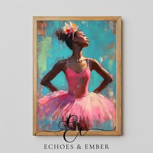 Ballerina Art Print: Empowering Dance Studio Decor (Digital Download)