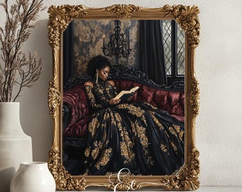 Victorian Woman Portrait: Moody Gothic Baroque Art (Digital Download)