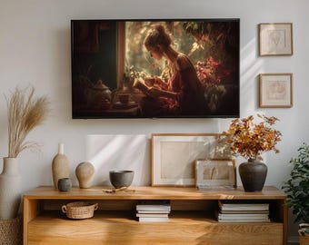 Reading Woman Digital Art for Samsung Frame TV (Digital Download)