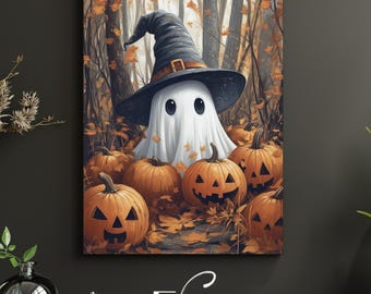 Ghost Halloween Print - Whimsical Fall Decor (Digital Download)