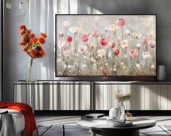 Art floral printanier pour téléviseur : motif floral de la ferme (téléchargement numérique)