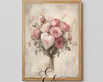 Floral Bouquet Printable: Romantic Coquette Home Decor (Digital Download)