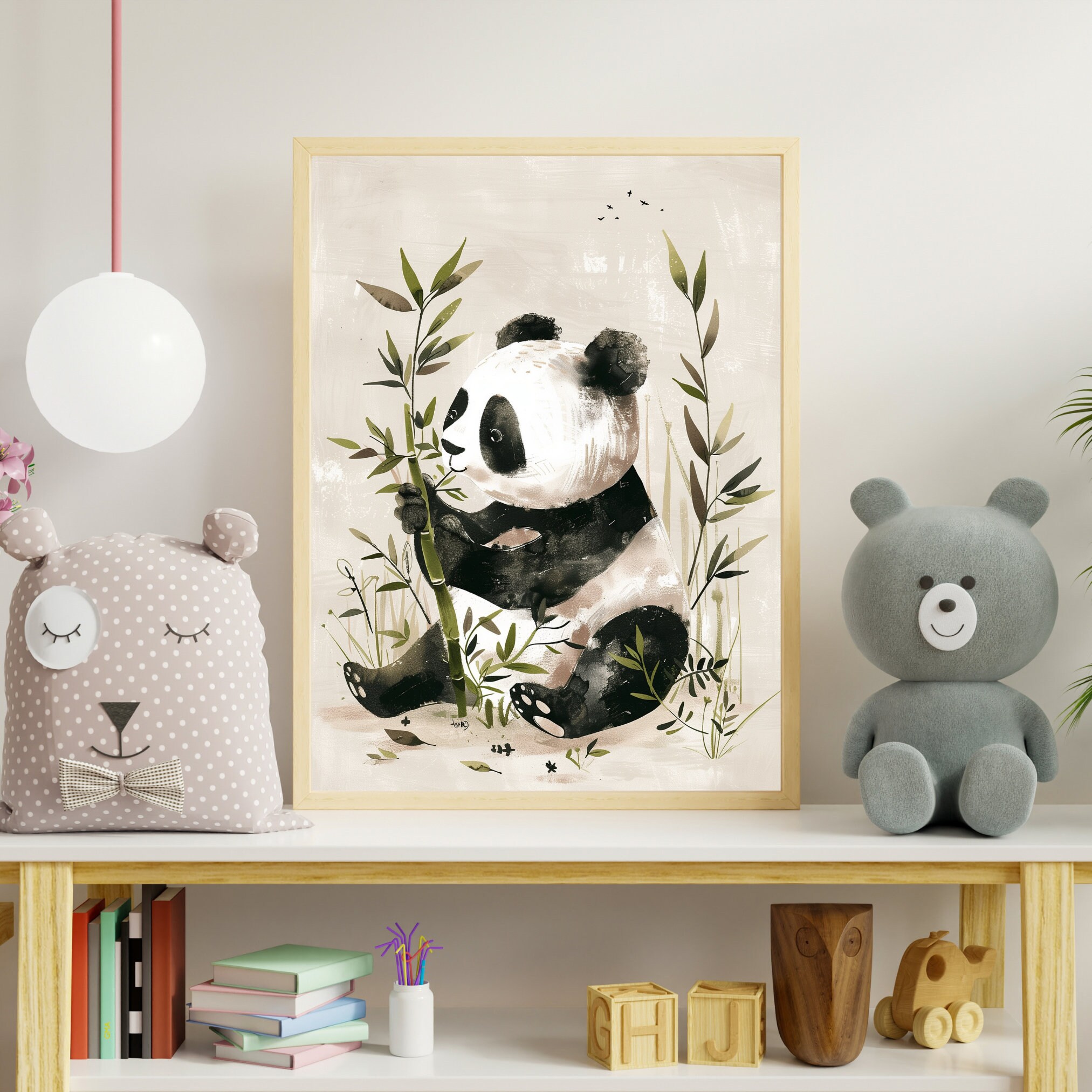 Adorable Baby Panda Nursery Decor Watercolor Wall Art | 618 - Etsy