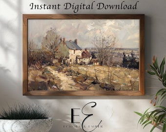 Vintage Farmhouse Samsung Frame TV Art: Rustic Countryside Decor (Digital Download)