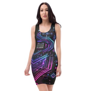 slim fit dress slacks Women's Cyberpunk Gradient Printed Mesh Shirt  Punk Design